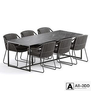 Outdoor Garden Woven Dining Set