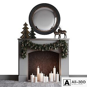christmas mood fireplace