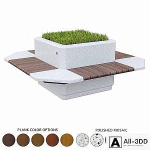 Square planter bench 227