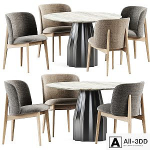 Abrey Chair by Calligaris and Burin Table by Viccarbe