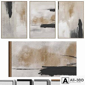 Abstract Neutral Wall Art C-437
