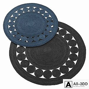 Natural Round shape Braided Jute Rug