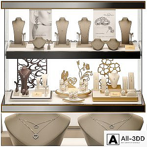 Jewelry showcase for a store. Jewelry stand. Display