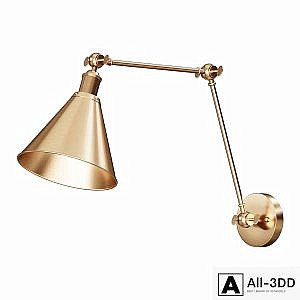 Wall lamp JONATHAN Y Rover 7 in. Adjustable Arm Metal Brass LED Wall Sconce wall lamp