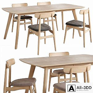 LaForma. Nayme chair. Extendable table Rho