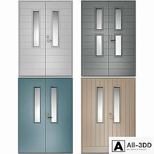 Metal swinging fire doors