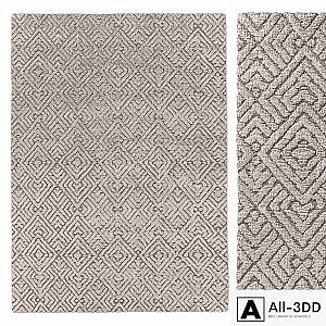 TALSARI HAND-KNOTTED SILK and WOOL RUG