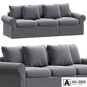 HARLANDA Sleeper sofa, Ljungen medium gray IKEA