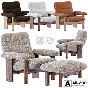 brasilia armchair and ottoman