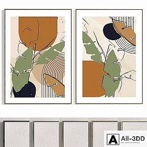 Plaster Two Photo Frames T-378
