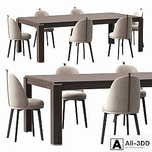 Table with chairs BUDA by LASKASAS