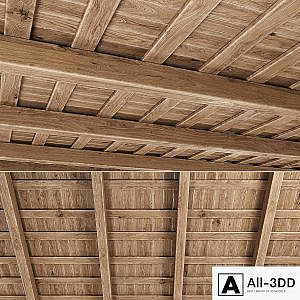 Wooden Ceiling V5 / Straight wooden ceiling