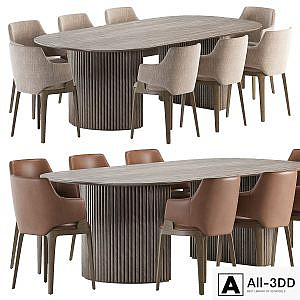 Parc Oval Dining Table and Velis Chair