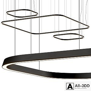Leds C4 Geometric Square Pendant Lamps