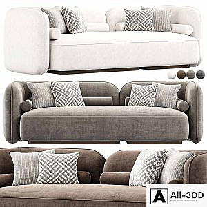 Scandinavian Style Velvet Sofa