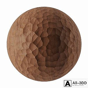 Carved wood material without displacement