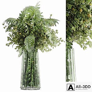 plant bouquet inserted into a glass 03
