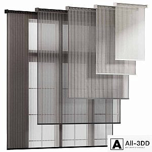 Striped Tulle Roller Blinds