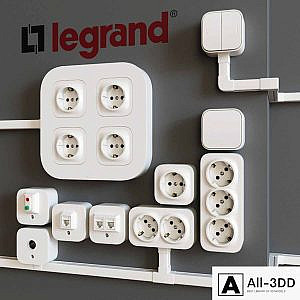 Overhead sockets Legrand Quteo (cable channels Metra)