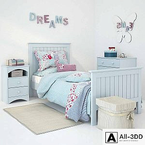 Bed Barney Blue