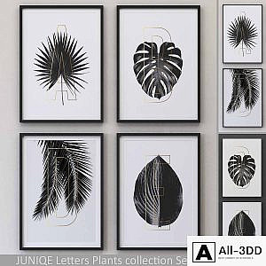 Letters Plants Framed Set-01