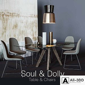 Soul Table & Dolly Chairs