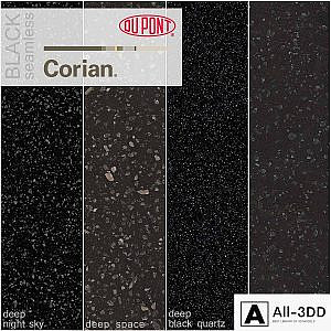 Dupont Corian Kitchen Countertops Black 2