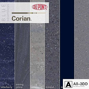 Dupont Corian Kitchen Countertops Blue 2