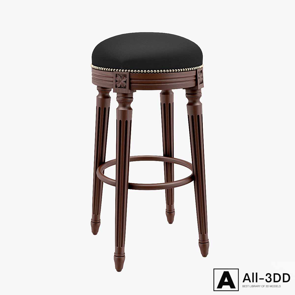 Bar stool Luigi - Seven Sedie modern interior 3D model Bar stool Luigi - Seven Sedie
