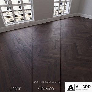 Parquet natural, oak Smoky mountains, 3 types. Linear, chevron, herringbone.