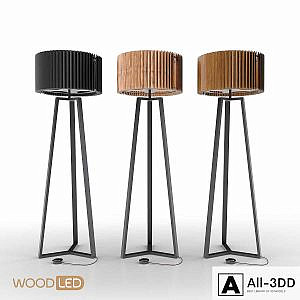 Floor lamp Rotor Woodled