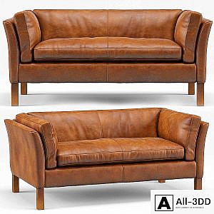 Clara Modern Classic Leather Upholstered Loveseat