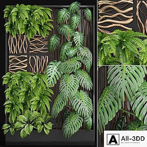 Vertical garden 2. Vertical garden, phytowall, phytomodl, landscaping, green picture, bush, wall decor, branches, monstera, fern, alocasia, eco, eco decor, loft