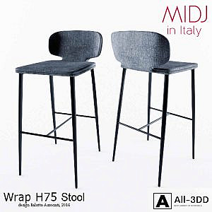 Wrap H75 Stool by MIDJ in Italy
