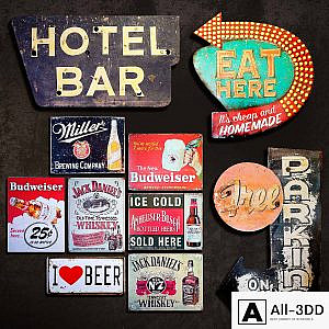 Metal Signs №8. Bar