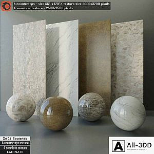 Laminate countertops & Seamless texture Set 04