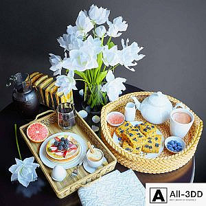 Trays with breakfast 2