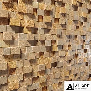 Wooden 3d panel
