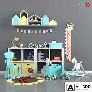 Furniture, toys and decor for a children's room