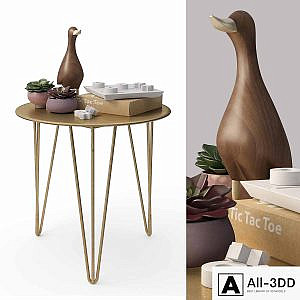 Brass Table and decor set