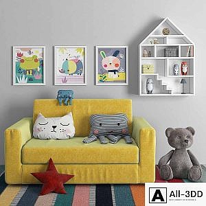 Children's sofa with decor