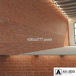 Brick wall (old brick dyed)