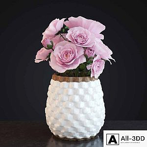 Flowers in Crate and Barrel Rati Vase