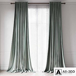 curtains RH / THAI SILK TONAL STRIPE