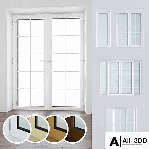 Set of plastic windows and doors 15