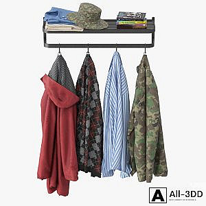 Wall coat rack