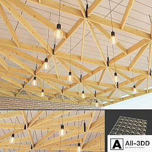 Wooden suspended ceiling 4