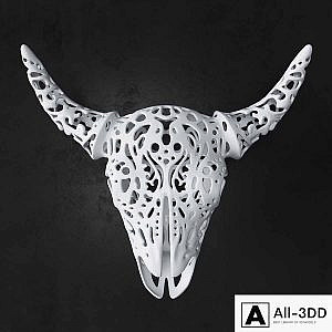 Buffalo_3D_Skull_Tallado