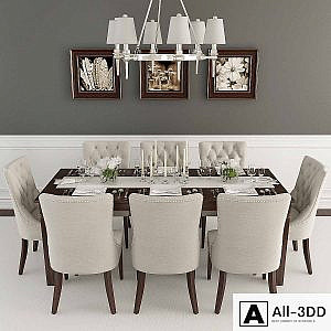 Table, chairs, serving 2