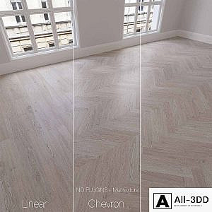 Parquet natural, oak Snow, 3 types. Linear, chevron, herringbone.